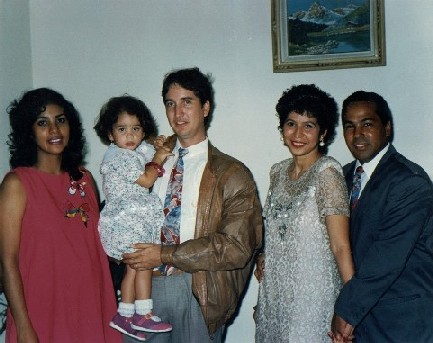 Bernardo y Cheo con sus familias
